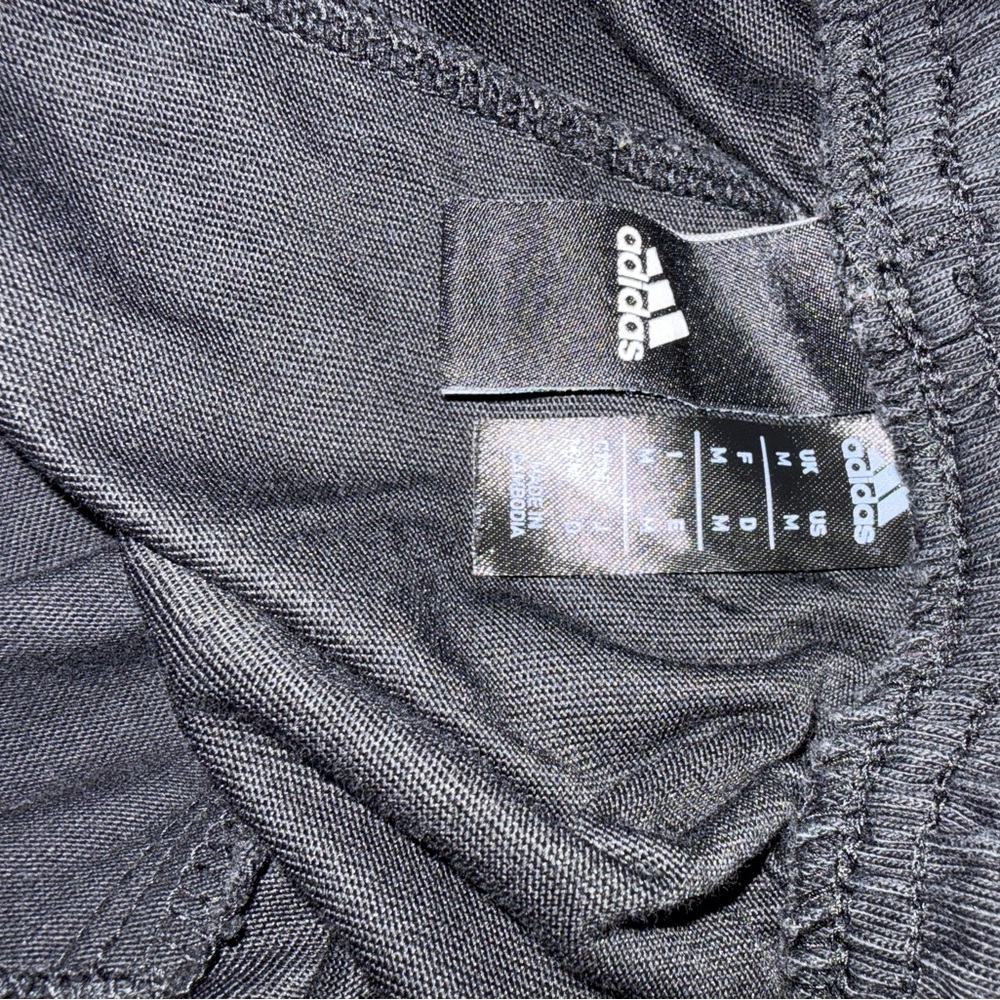 Adidas track suit set two 2 pcs zip jacket & pants medium unisex black white - Picture 4 of 13